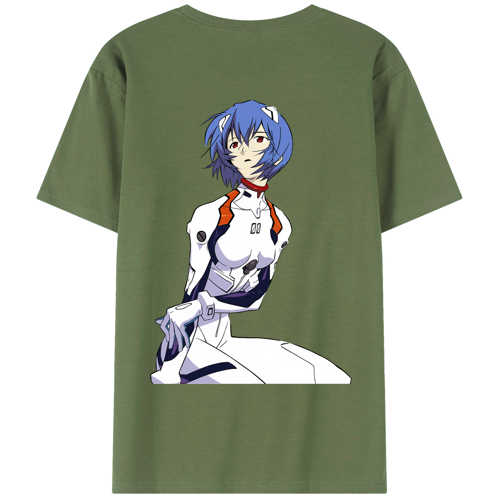 （画像用） EVA 新世紀エヴァンゲリオン 綿100％ メンズ半袖Tシャツ（バックプリント） 通気性